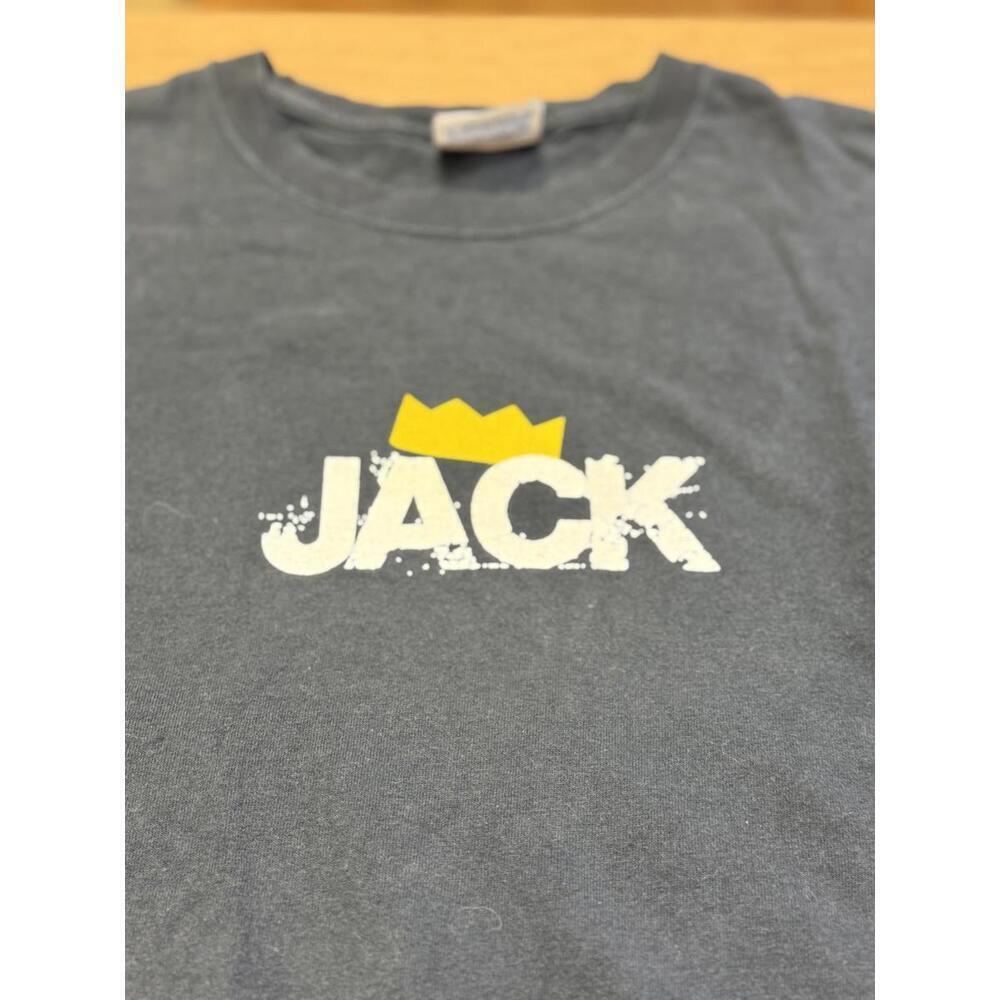 Vintage Jack Crown Logo Graphic T-Shirt Hanes Heavyweight Black Medium